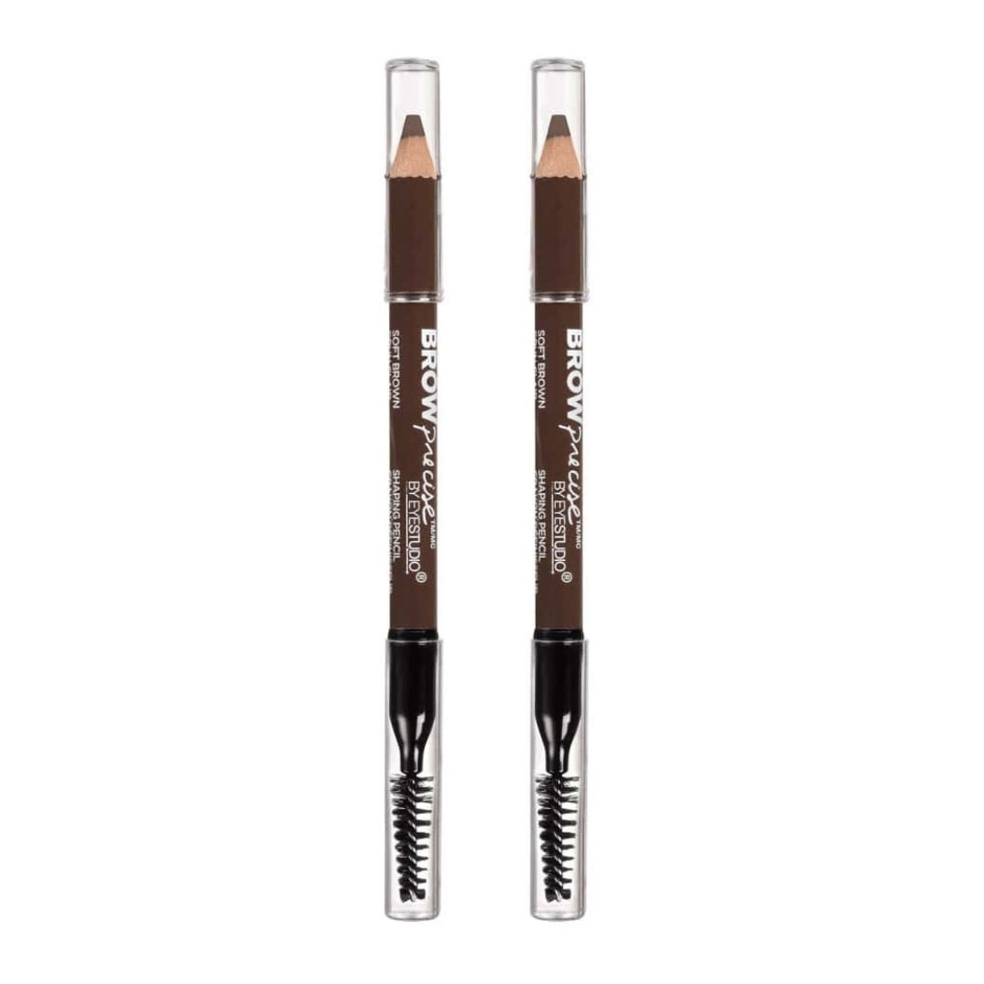 2 x Maybelline Eye Studio Brow Precise Pencil 600mg - 255 Soft Brown