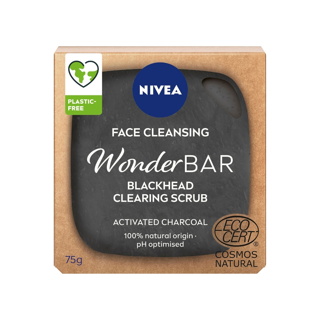 4 x Nivea Face Cleansing WonderBar Blackhead Clearing Scrub 75g