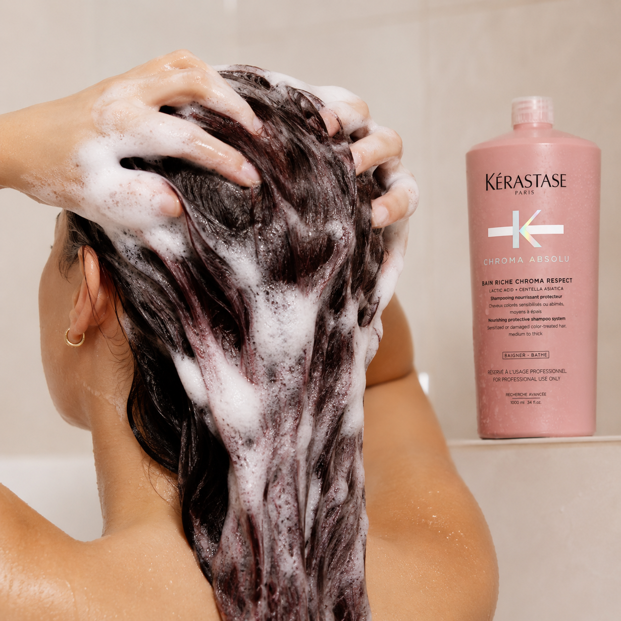 Kerastase Chroma Absolu Bain Riche Chroma Respect Shampoo 1 Litre/1000mL
