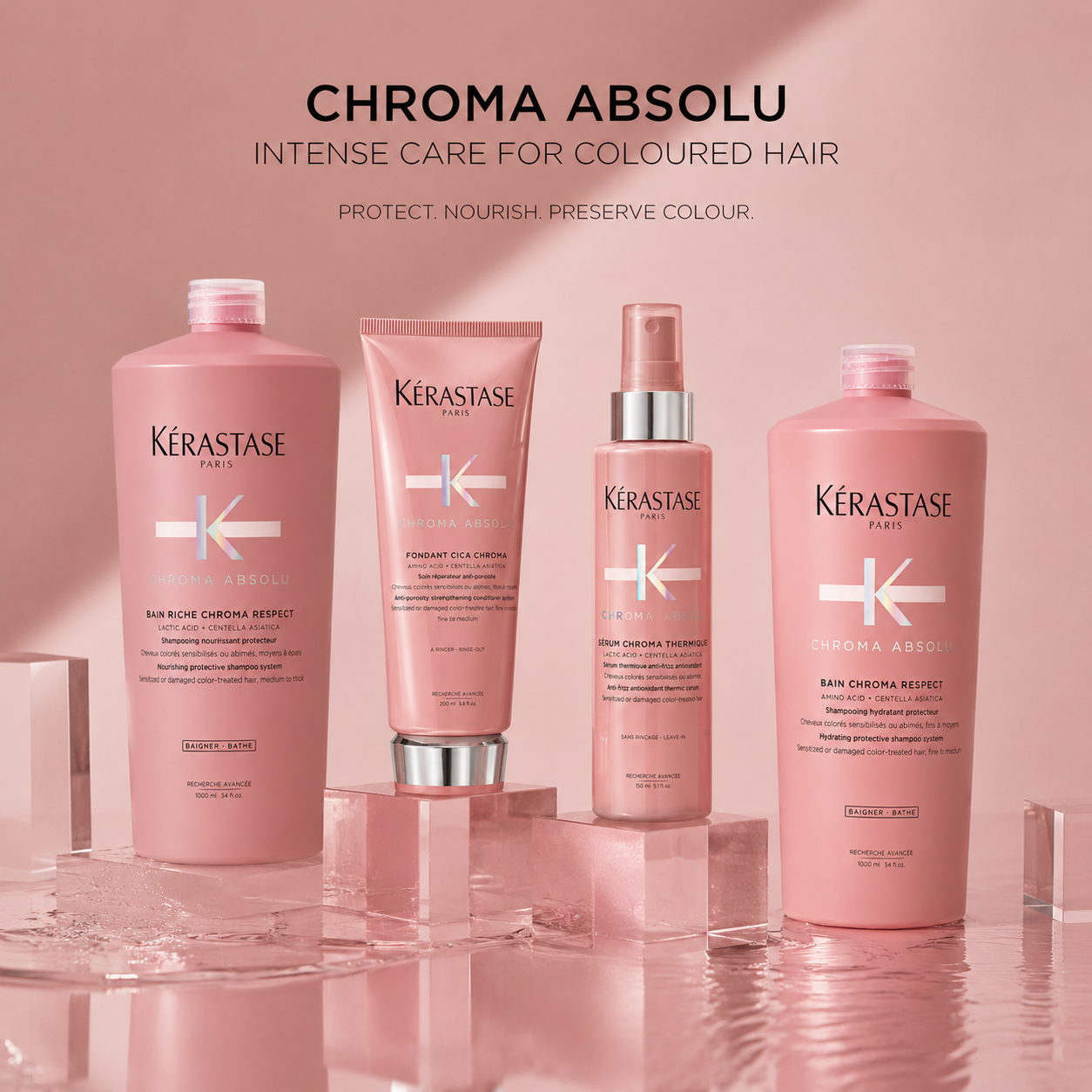Kerastase Chroma Absolu Bain Riche Chroma Respect Shampoo 1 Litre/1000mL