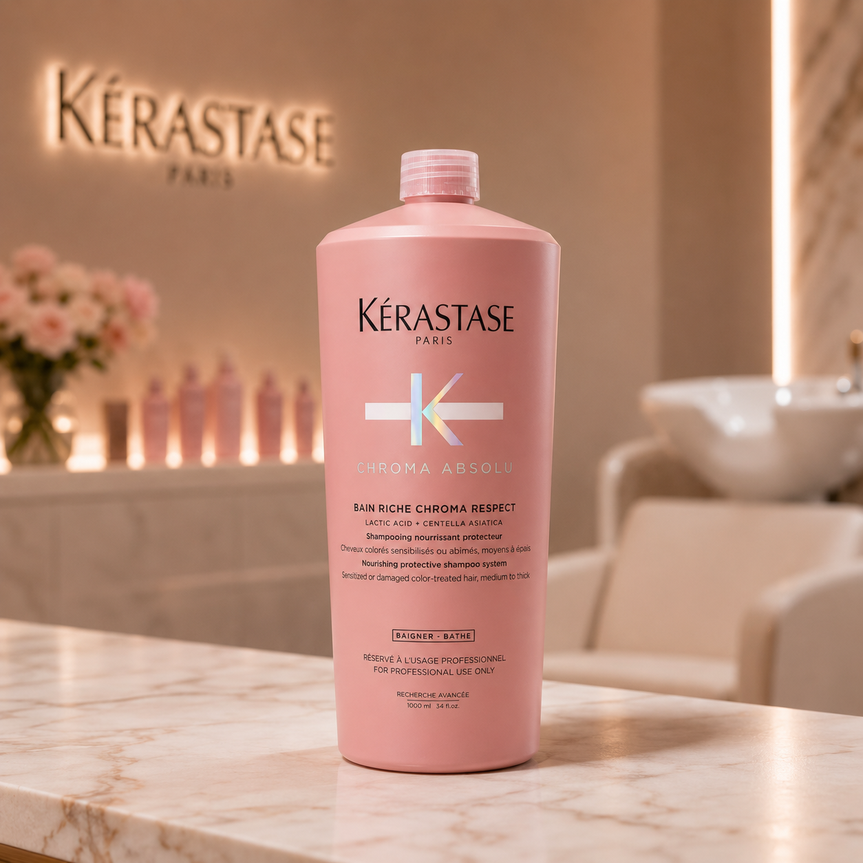 Kerastase Chroma Absolu Bain Riche Chroma Respect Shampoo 1 Litre/1000mL
