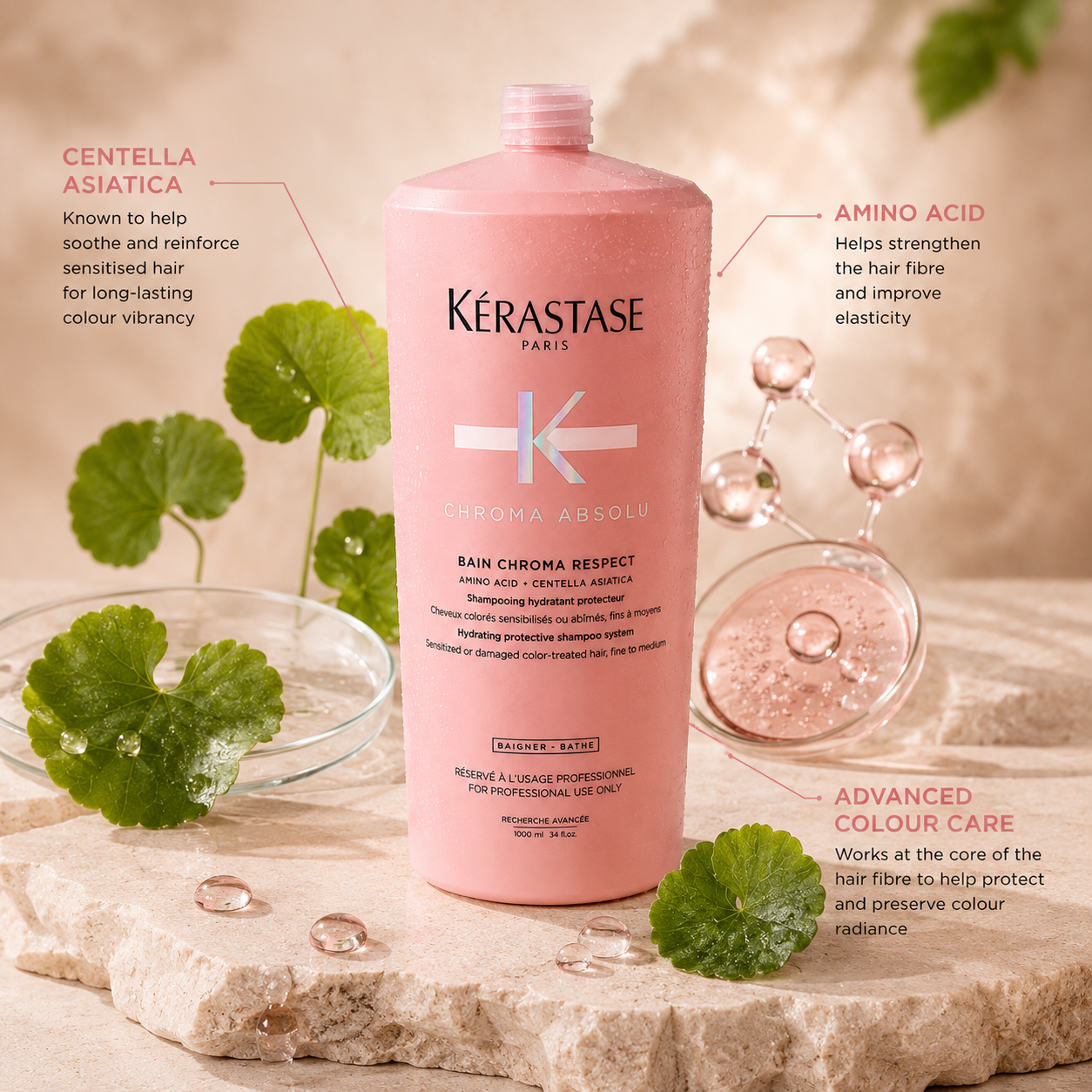 Kerastase Chroma Absolu Bain Respect Shampoo 1 Litre/1000mL