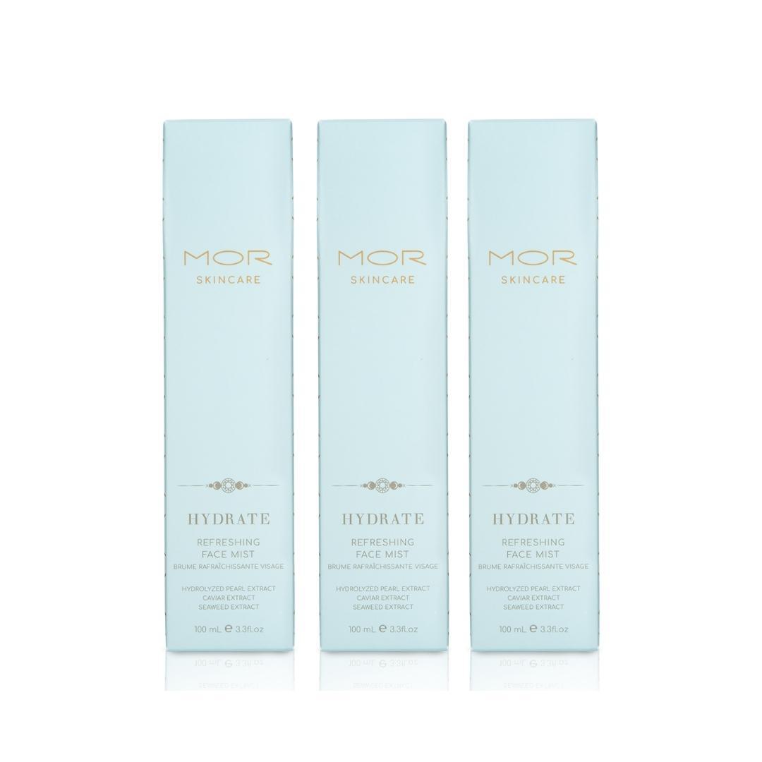 3 x MOR Skincare Hydrate Refreshing Face Mist 100mL