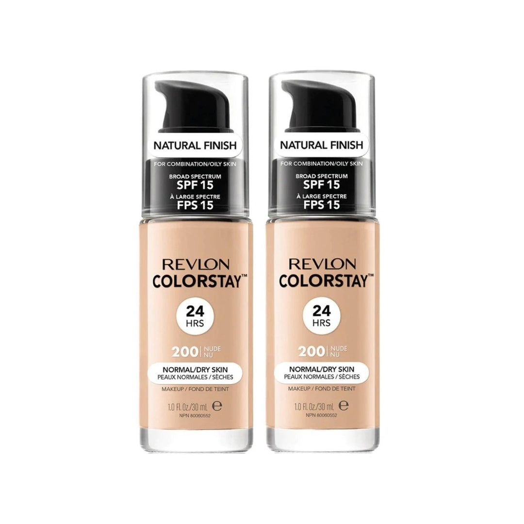 2 x Revlon ColorStay Makeup for Normal/Dry Skin 30mL - 200 Nude