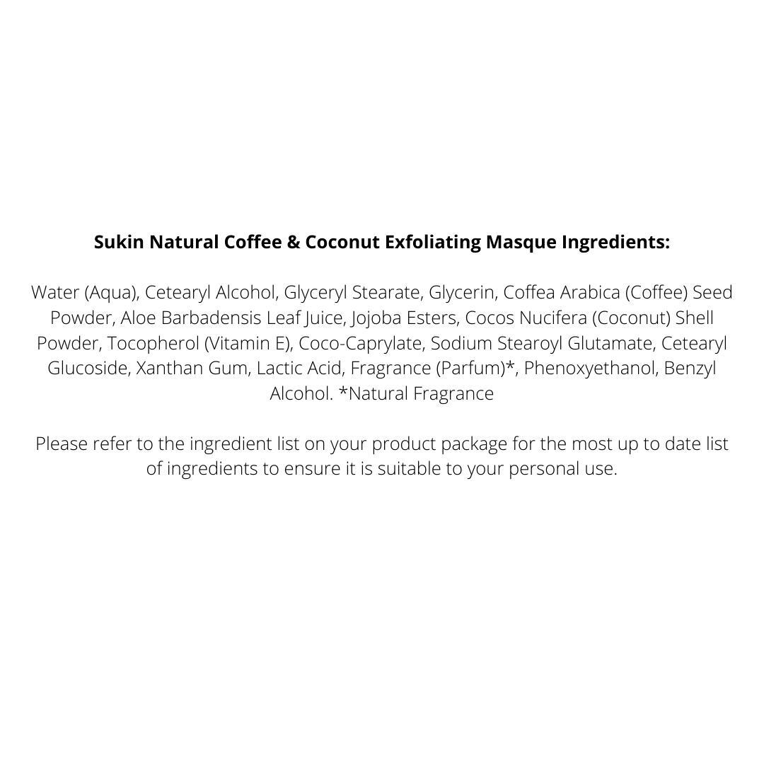 Sukin Natural Coffee & Coconut Exfoliating Masque 100mL