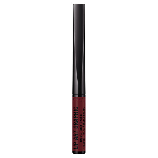 Rimmel London Lip Art Graphic 2 in 1 Liner and Liquid Lipstick 1.8mL - 810 Be Free