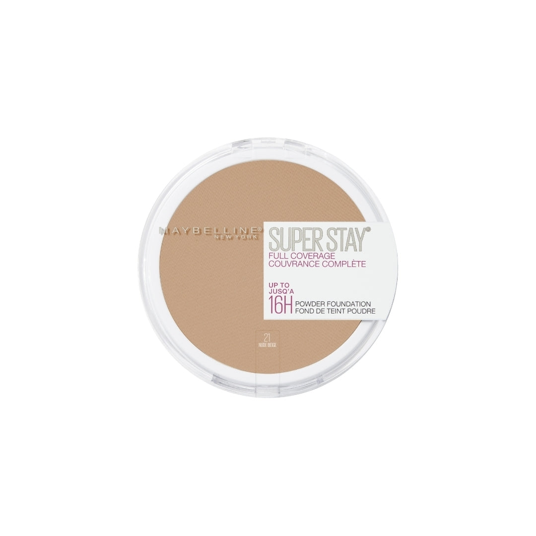 Maybelline SuperStay 16HR Full Coverage Powder Foundation 9g - 21 Nude Beige