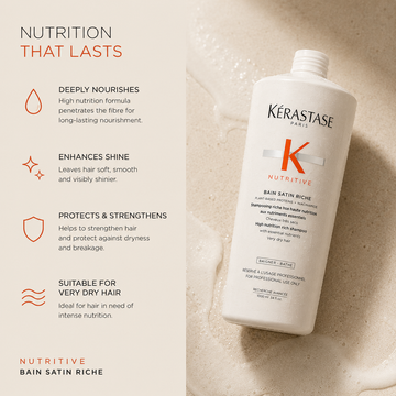 Kerastase Nutritive Bain Satin Riche Shampoo 1 Litre/1000mL – On
