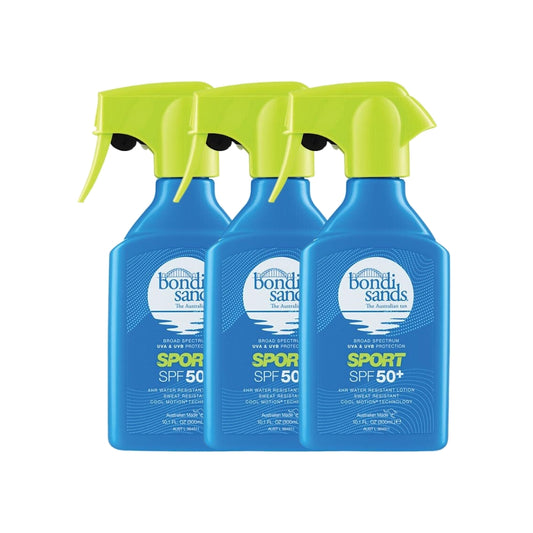 3 x Bondi Sands Sport SPF 50+ Sunscreen Trigger Spray 300mL