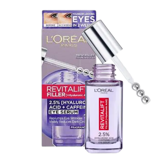 L'Oreal Paris Revitalift Filler 2.5% Hyaluronic Acid + Caffeine Eye Serum 20mL