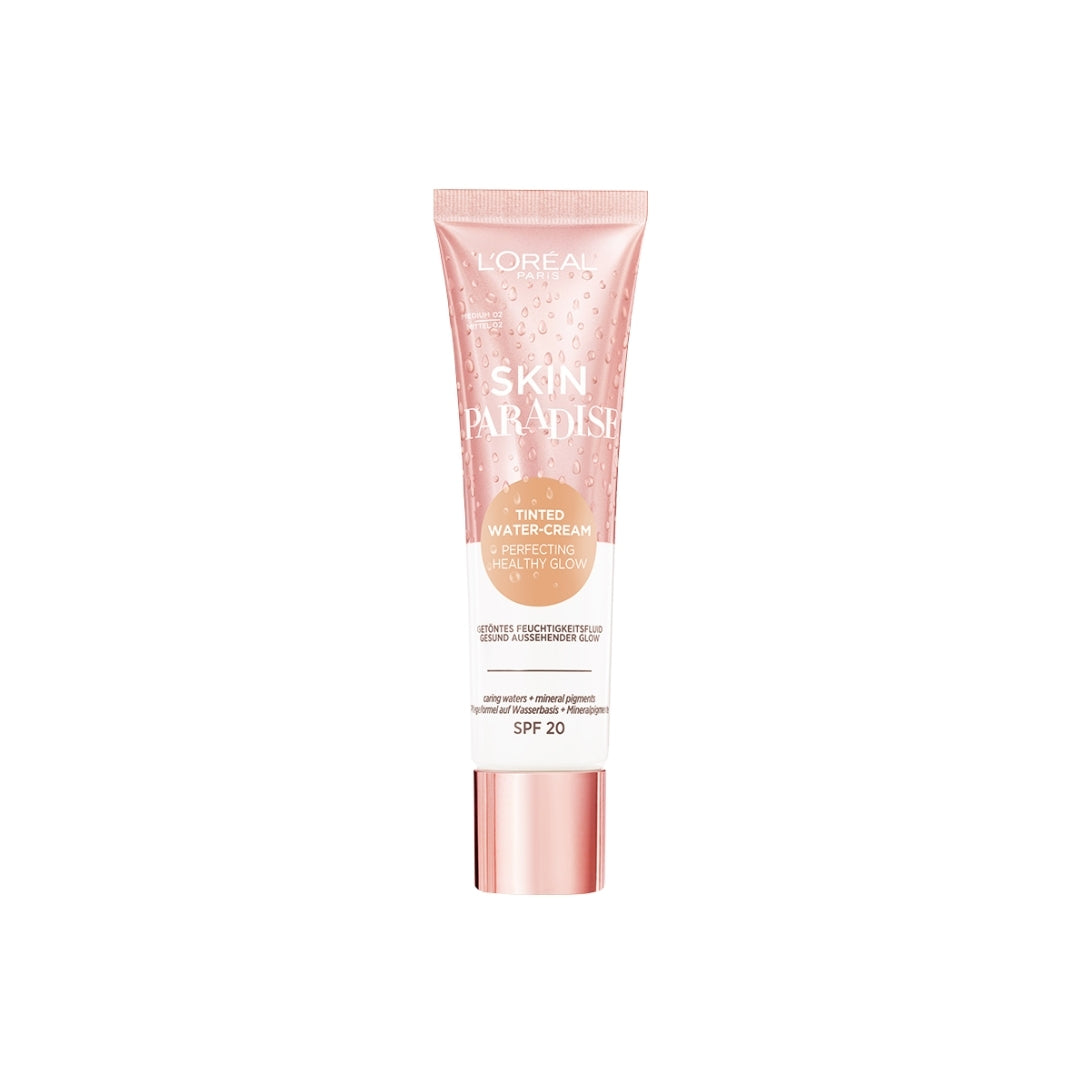 L'Oreal Paris Skin Paradise Tinted Water Cream Perfecting Healthy Glow SPF20 30mL - Medium 02