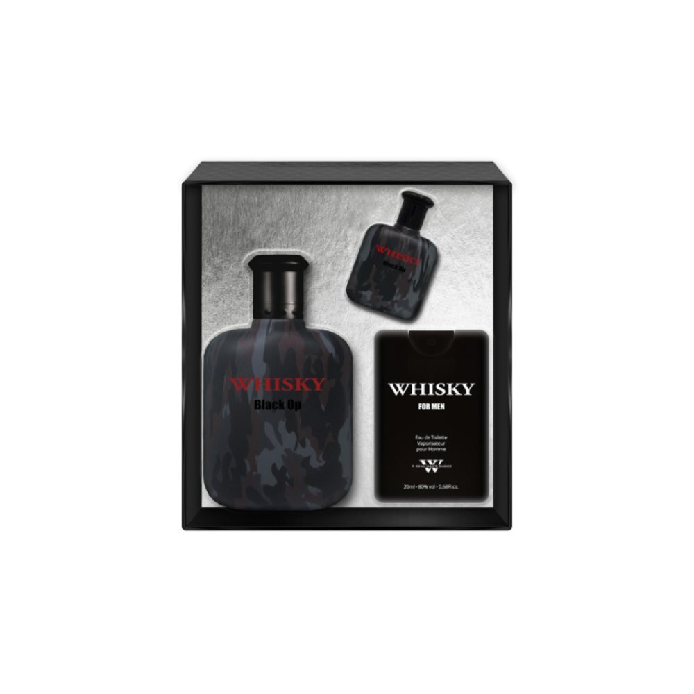 Whisky Black Op 3 Piece Gift Set