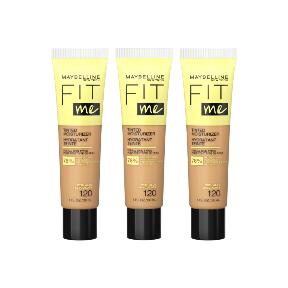 3 x Maybelline Fit Me Tinted Moisturizer 30mL - 120