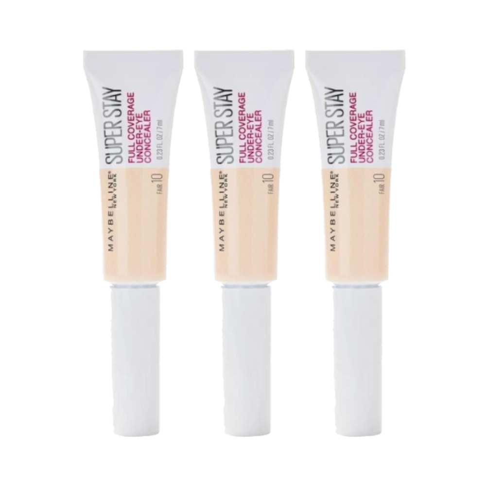 3 x Maybelline SuperStay Full Coverage Under Eye Concealer 6mL - 10 Fair