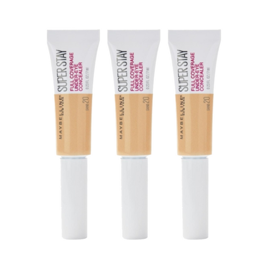 3 x Maybelline SuperStay Full Coverage Under Eye Concealer 6mL - 20 Sand X