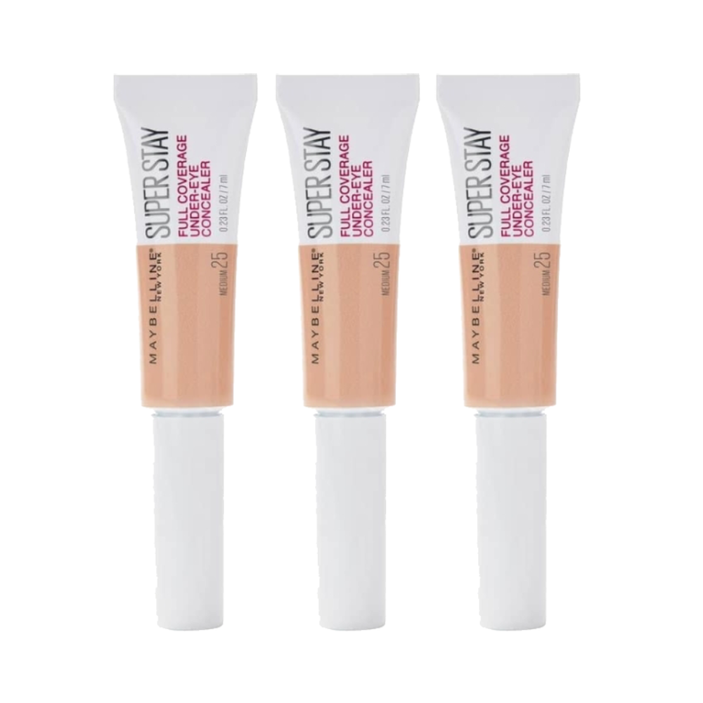 3 x Maybelline SuperStay Full Coverage Under Eye Concealer 6mL - 25 Medium