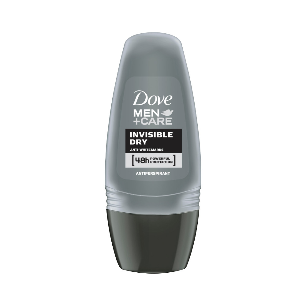 6 x Dove Men+Care Invisible Dry Deodorant Roll On Anti-White Marks 50mL