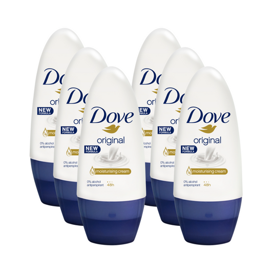 6 x Dove Original Deodorant Roll On 50mL