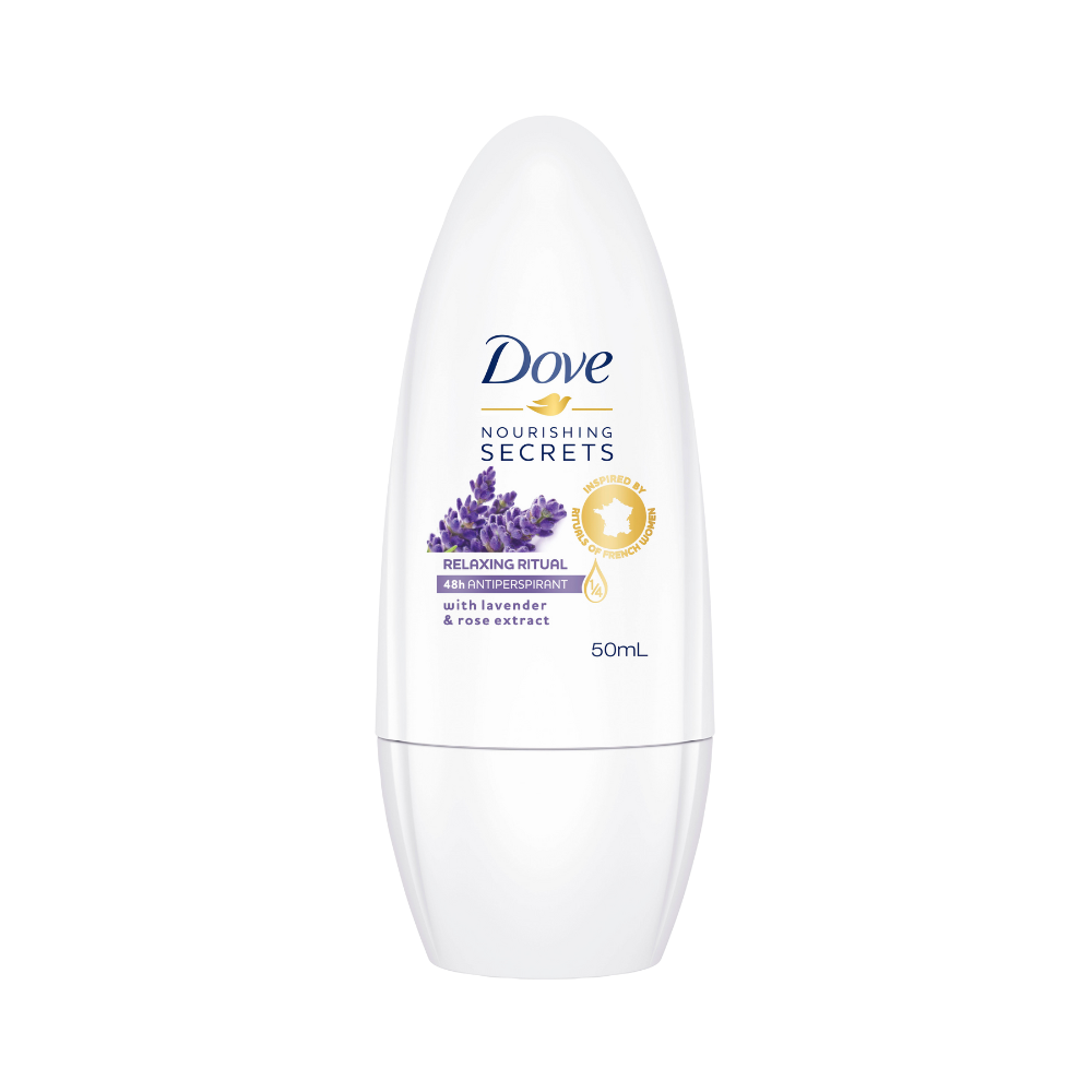 6 x Dove Nourishing Secrets Deodorant Roll On Lavender & Rose 50mL