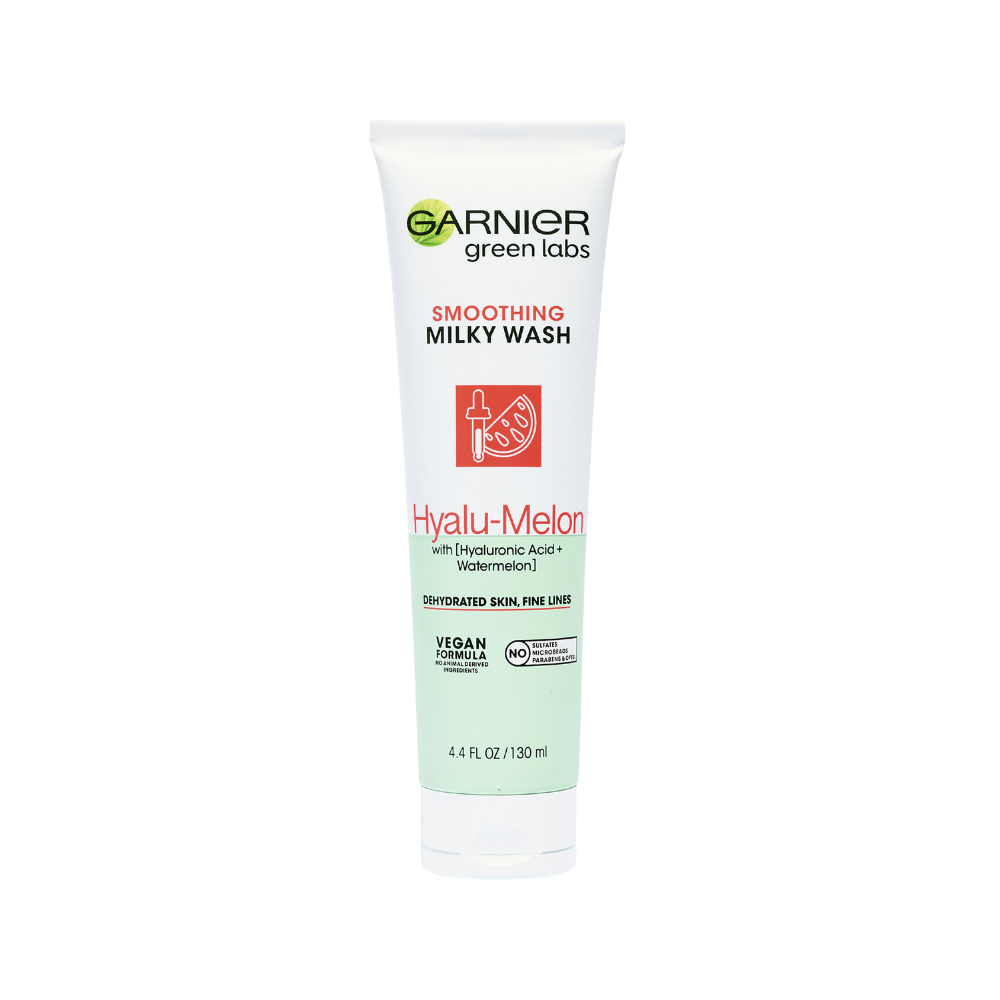 Garnier Green Labs Smoothing Milky Wash Hyalu-Melon Cleanser 130mL