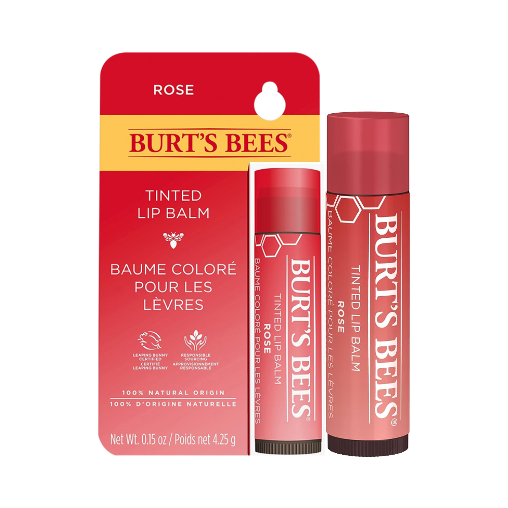 3 x Burt's Bees Tinted Lip Balm 4.25g - Rose