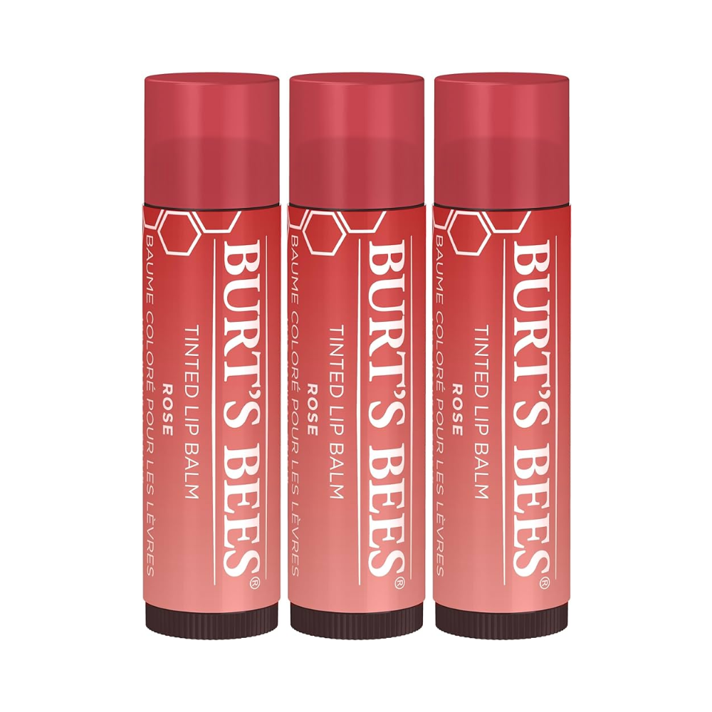 3 x Burt's Bees Tinted Lip Balm 4.25g - Rose