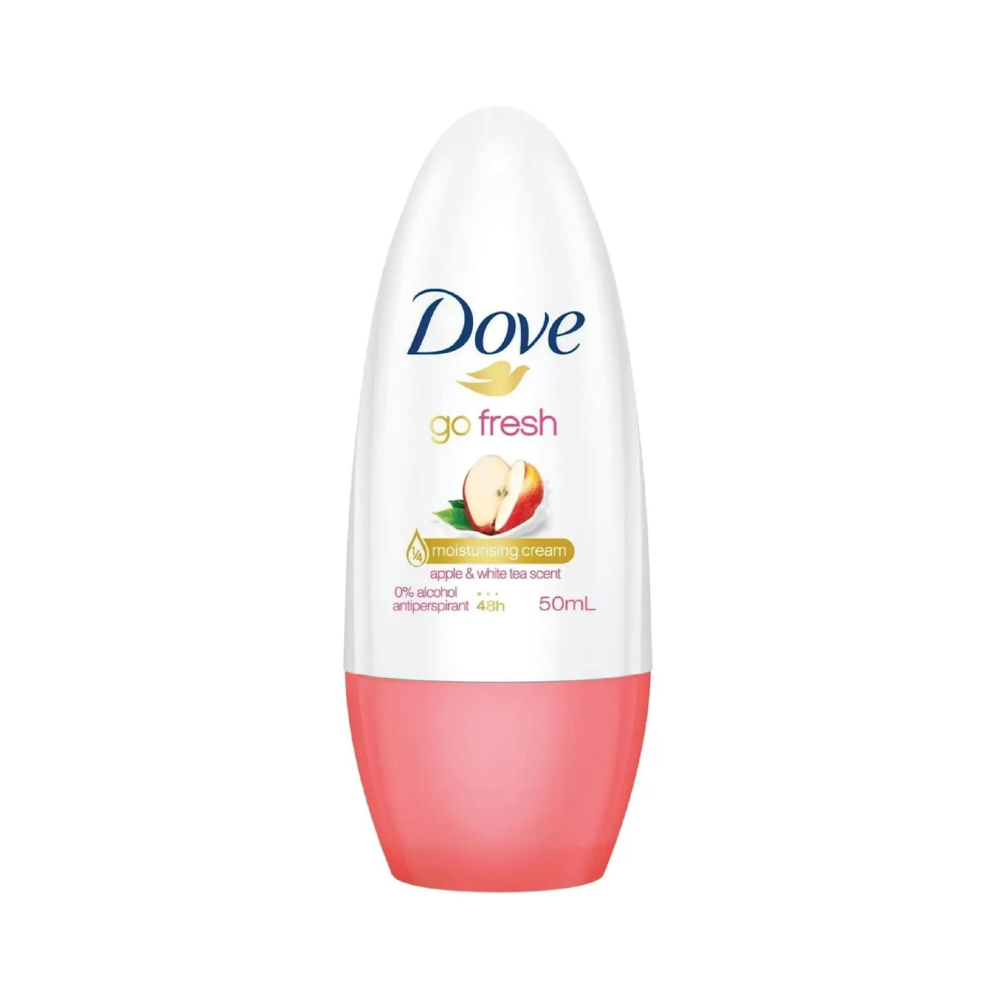 6 x Dove Go Fresh Deodorant Roll On Apple & White Tea Scent 50mL