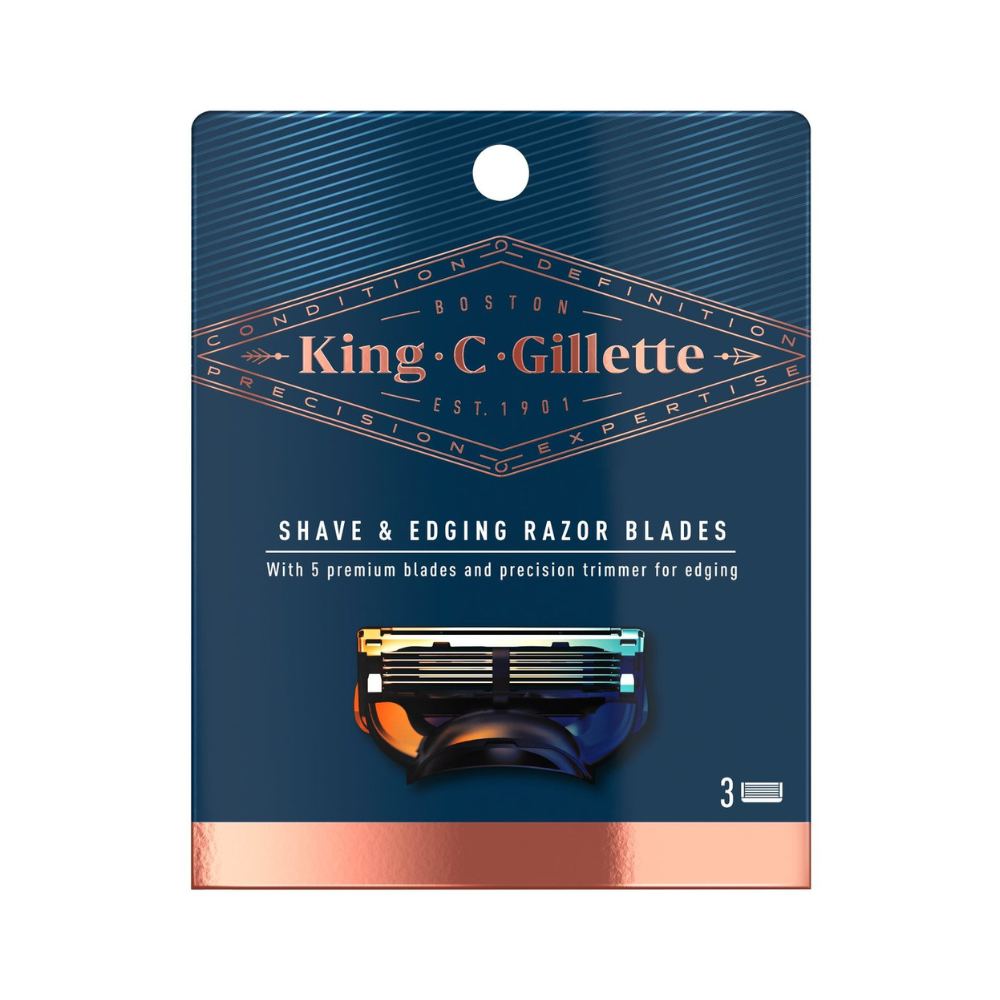 King C. Gillette Shave & Edging Razor Handle + 4 Blades