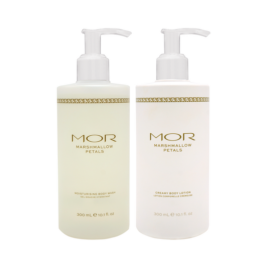 MOR Marshmallow Petals Body Wash & Lotion 300mL Duo