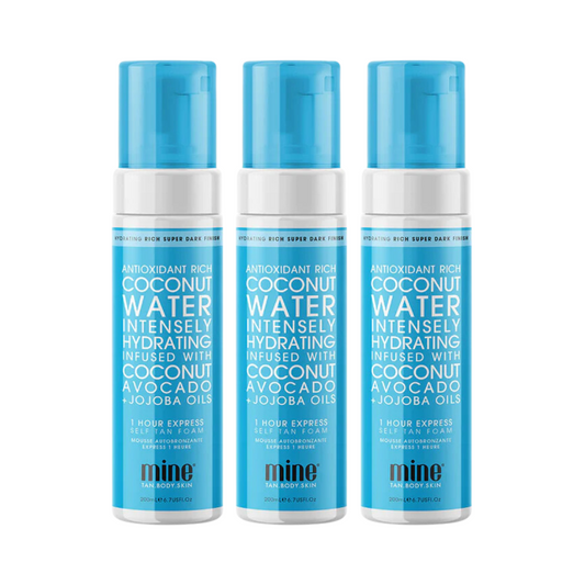 3 x MineTan Coconut Water Self Tan Foam 200mL