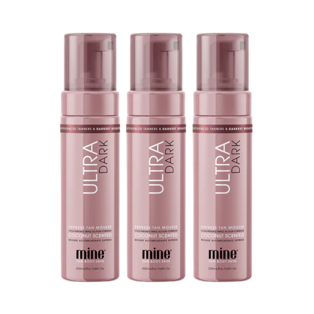 3 x MineTan Ultra Dark Self Tan Foam 200mL