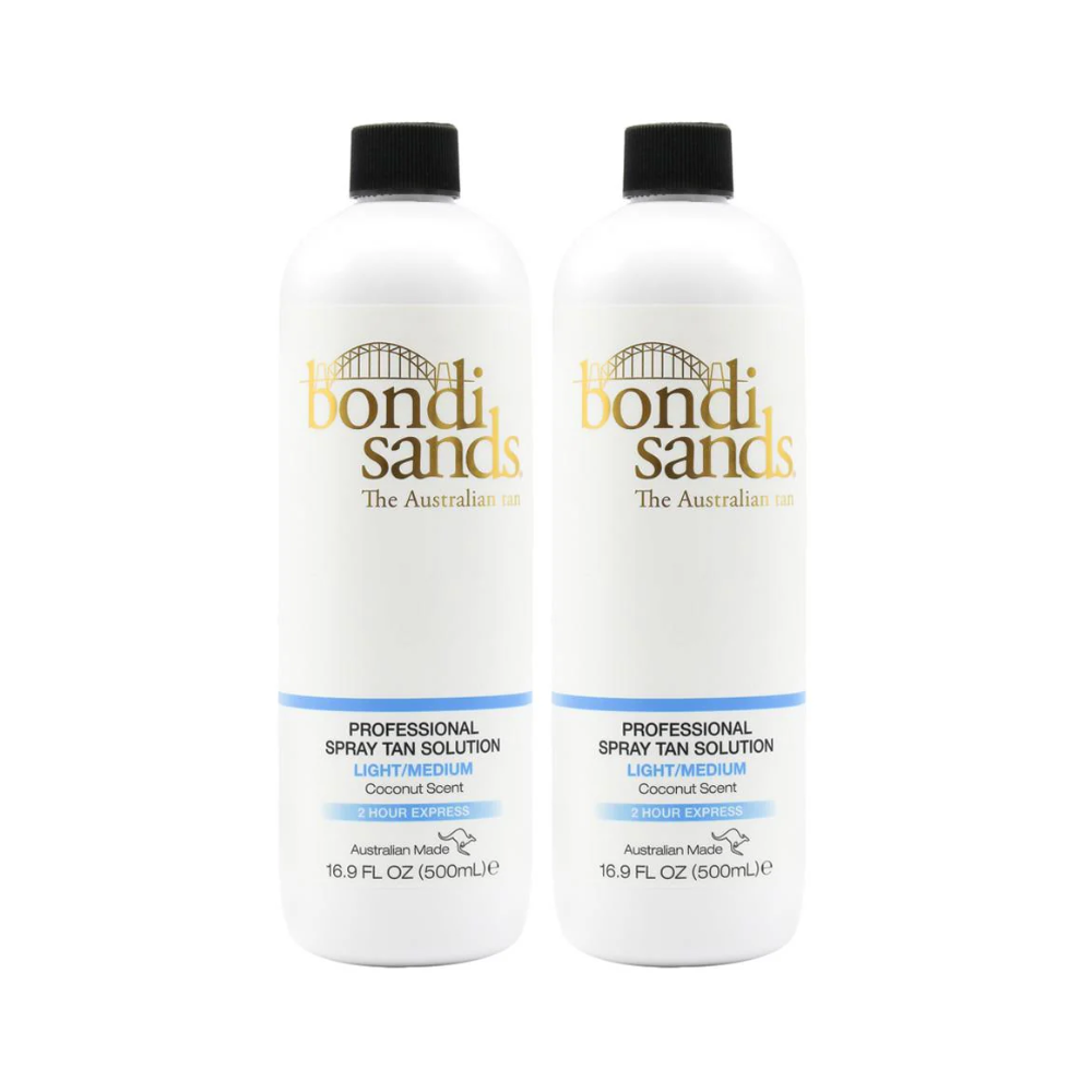 2 x Bondi Sands Professional Spray Tan Solution Light/Medium 500mL