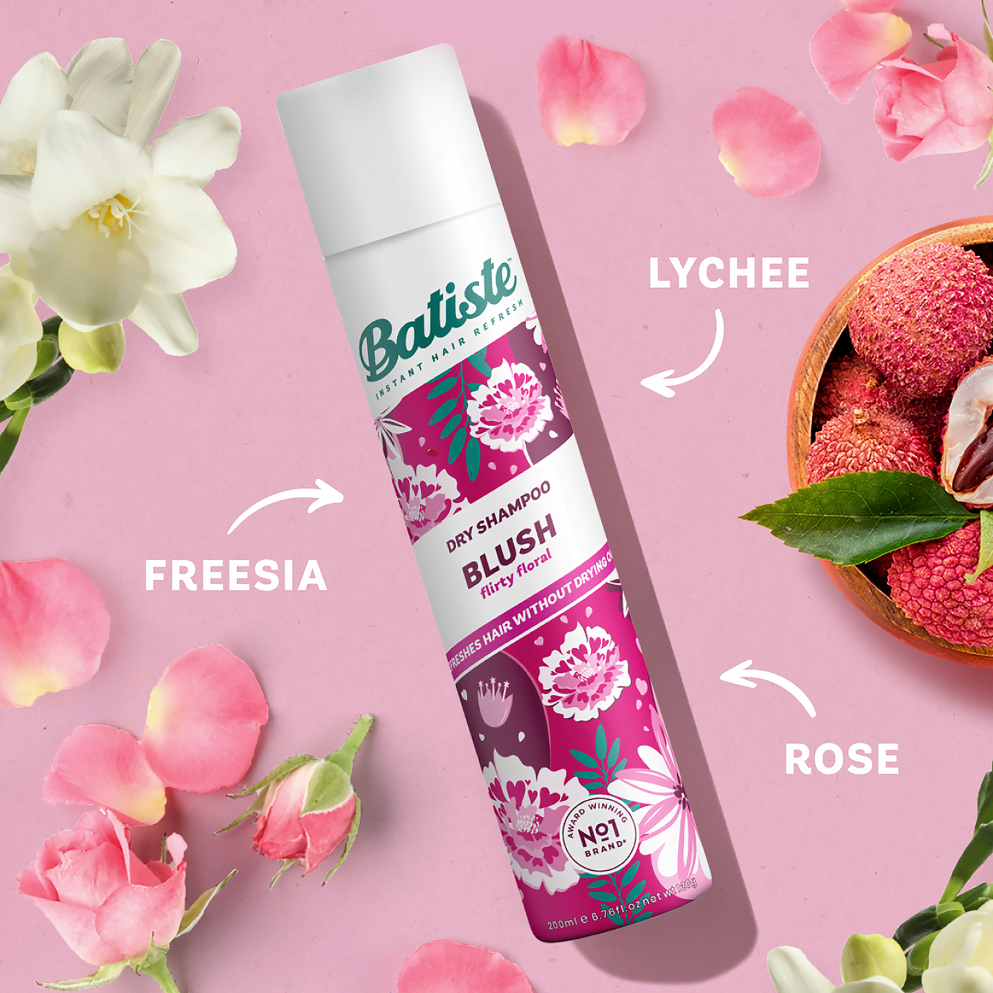 6 x Batiste Dry Shampoo Blush 200mL