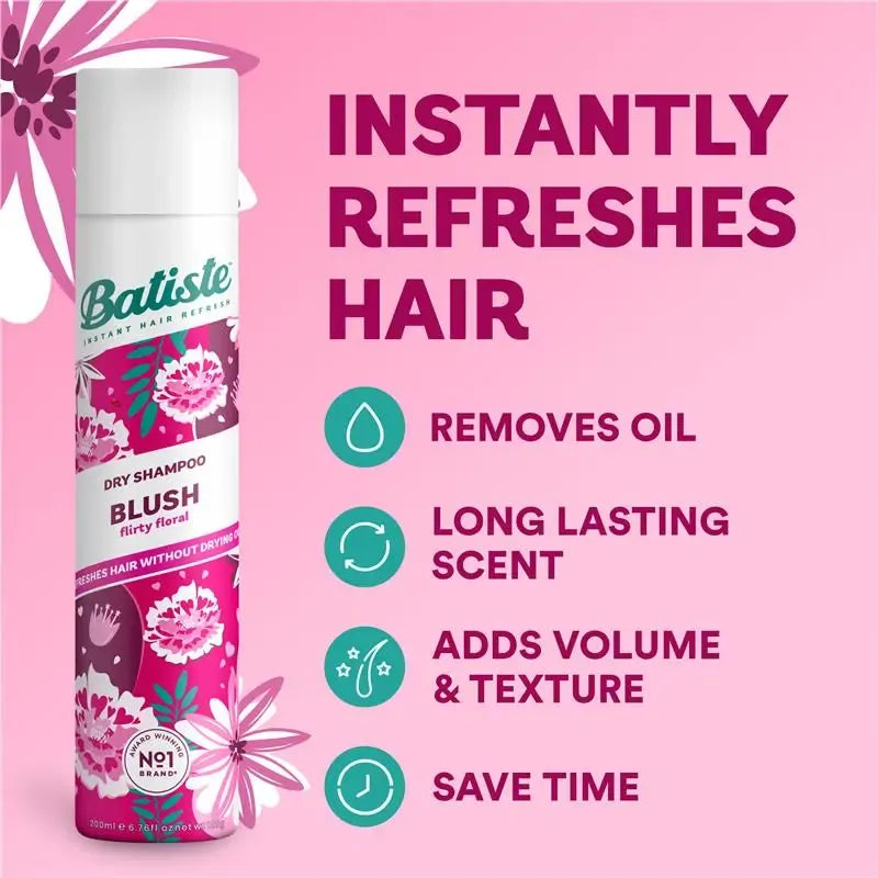 6 x Batiste Dry Shampoo Blush 200mL