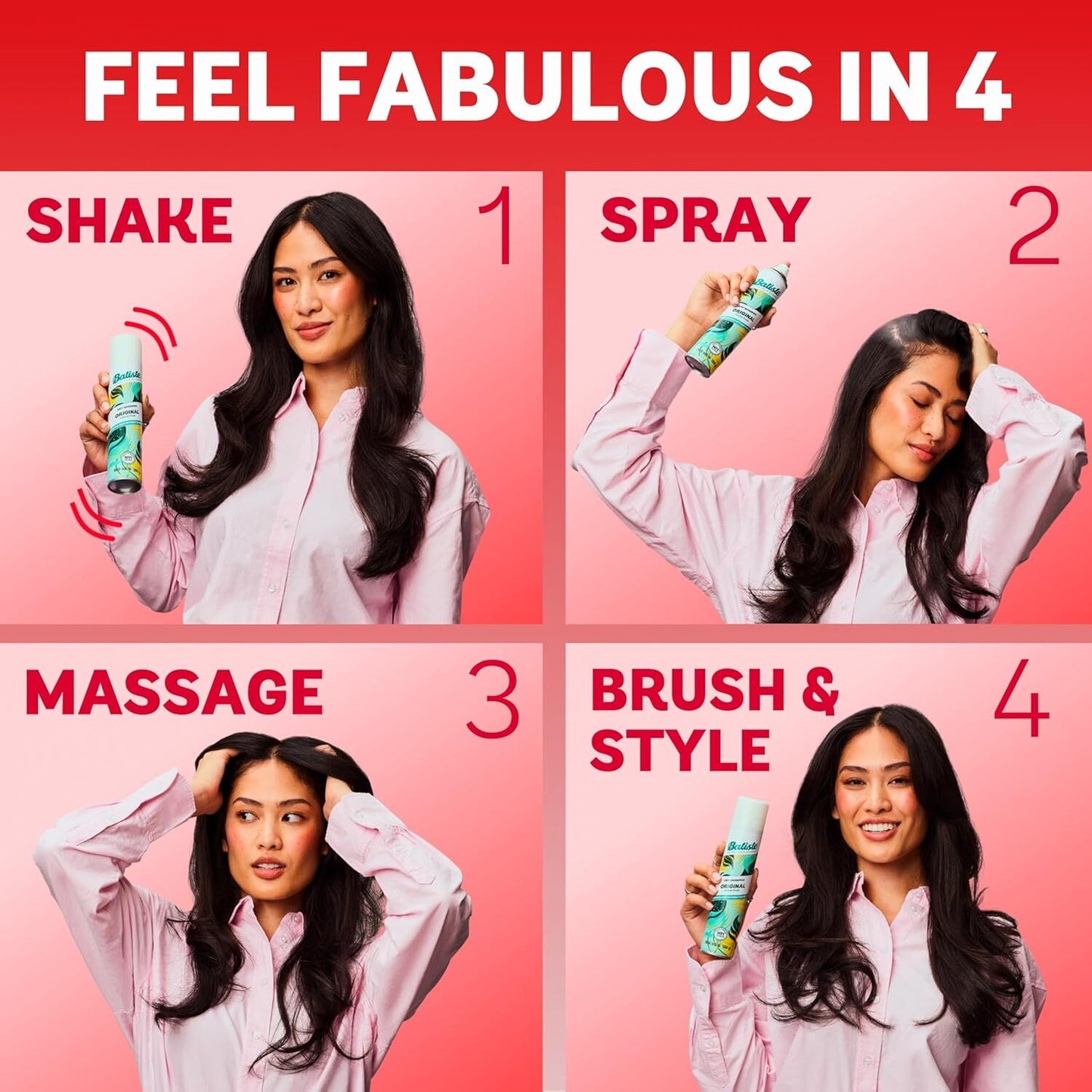 6 x Batiste Dry Shampoo Cherry 200mL