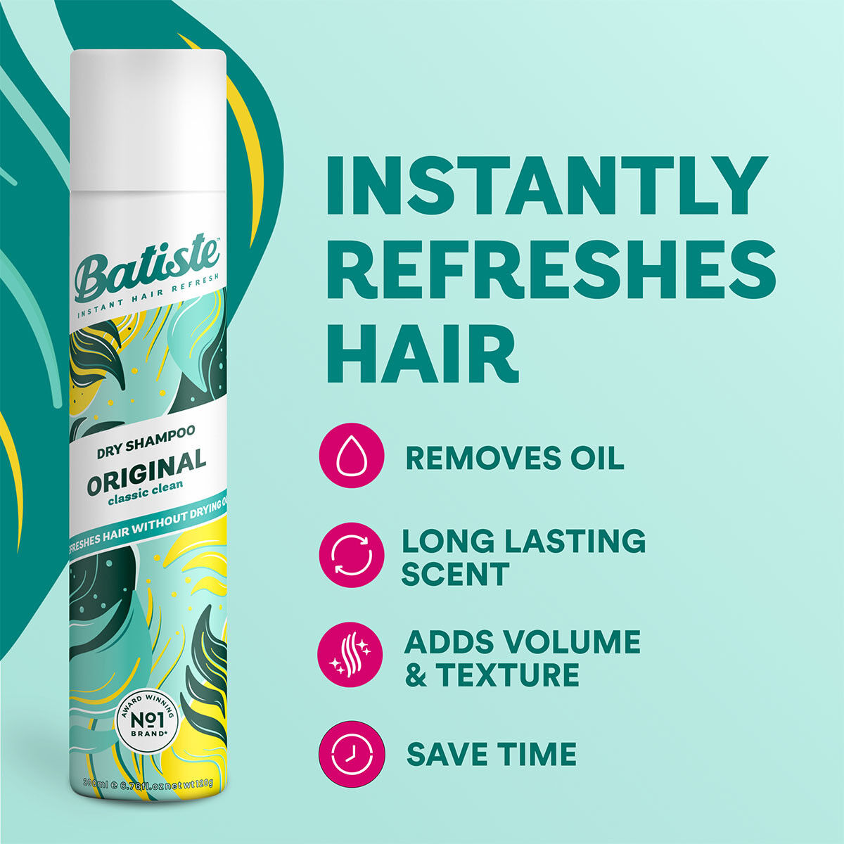 6 x Batiste Dry Shampoo Original 200mL