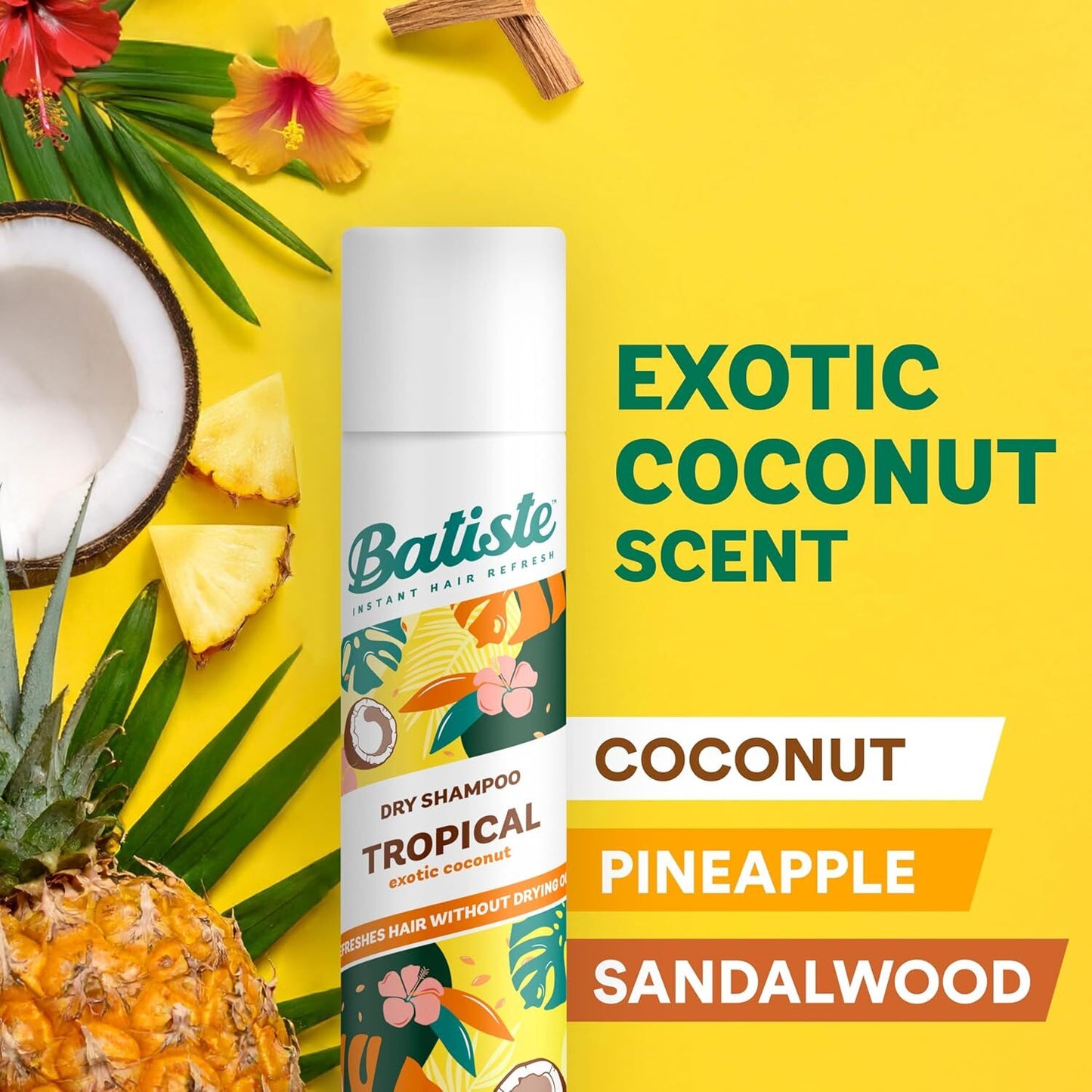 6 x Batiste Dry Shampoo Tropical 200mL