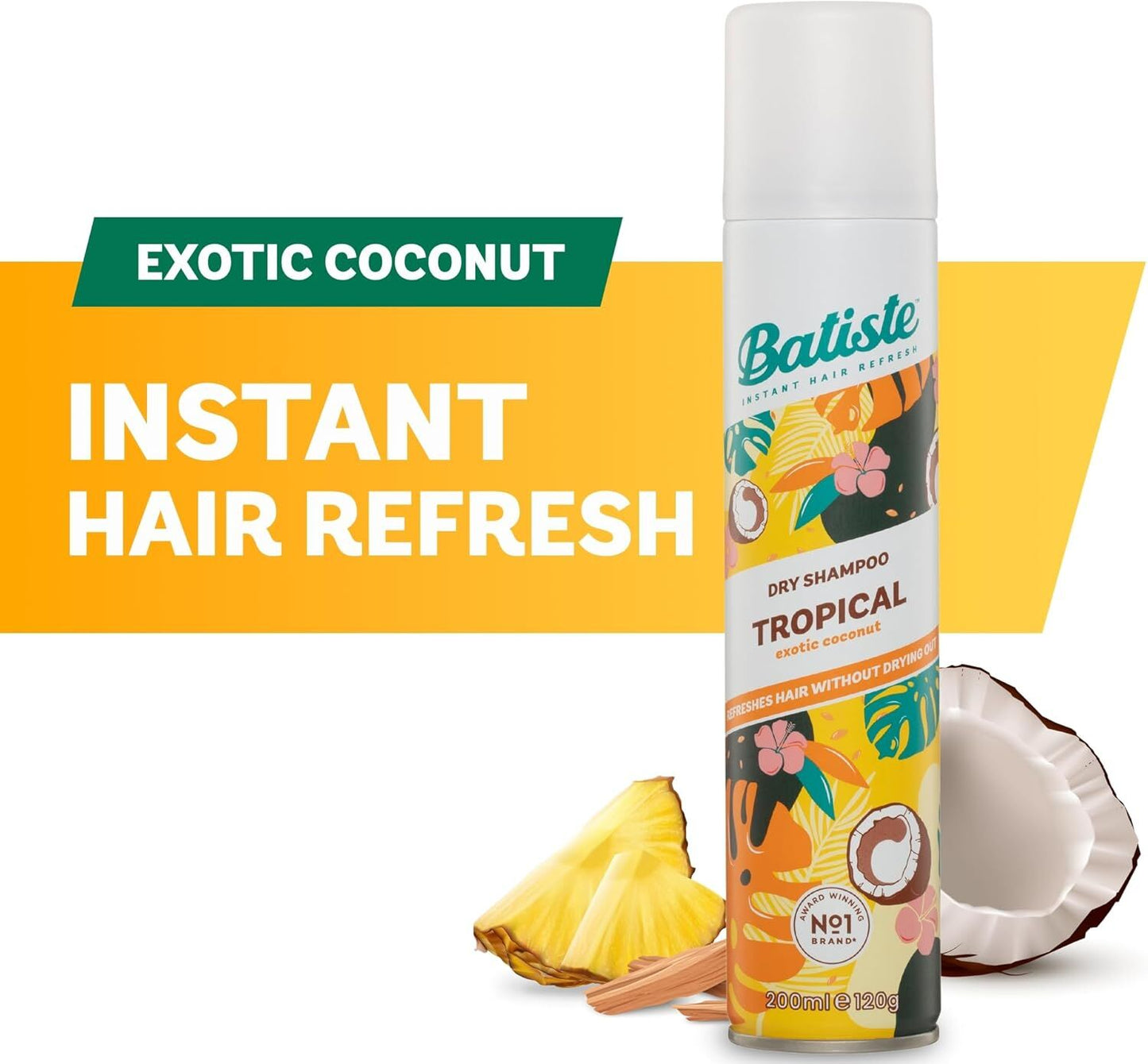 6 x Batiste Dry Shampoo Tropical 200mL