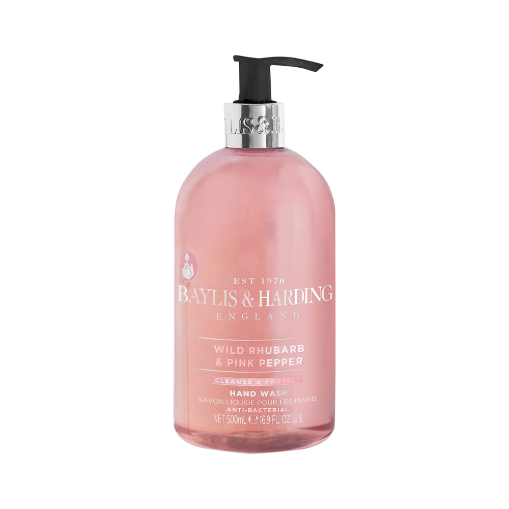 3 x Baylis & Harding Anti-Bacterial Hand Wash Wild Rhubarb & Pink Pepper 500mL