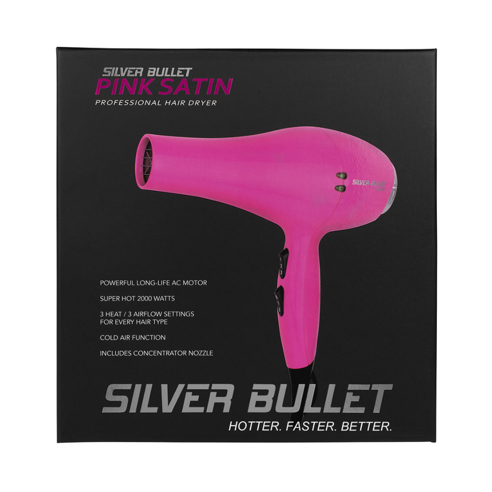 Silver Bullet Satin Hair Dryer - Pink