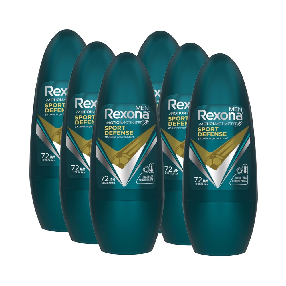 6 x Rexona Men Deodorant Roll On Sport Defense 45mL