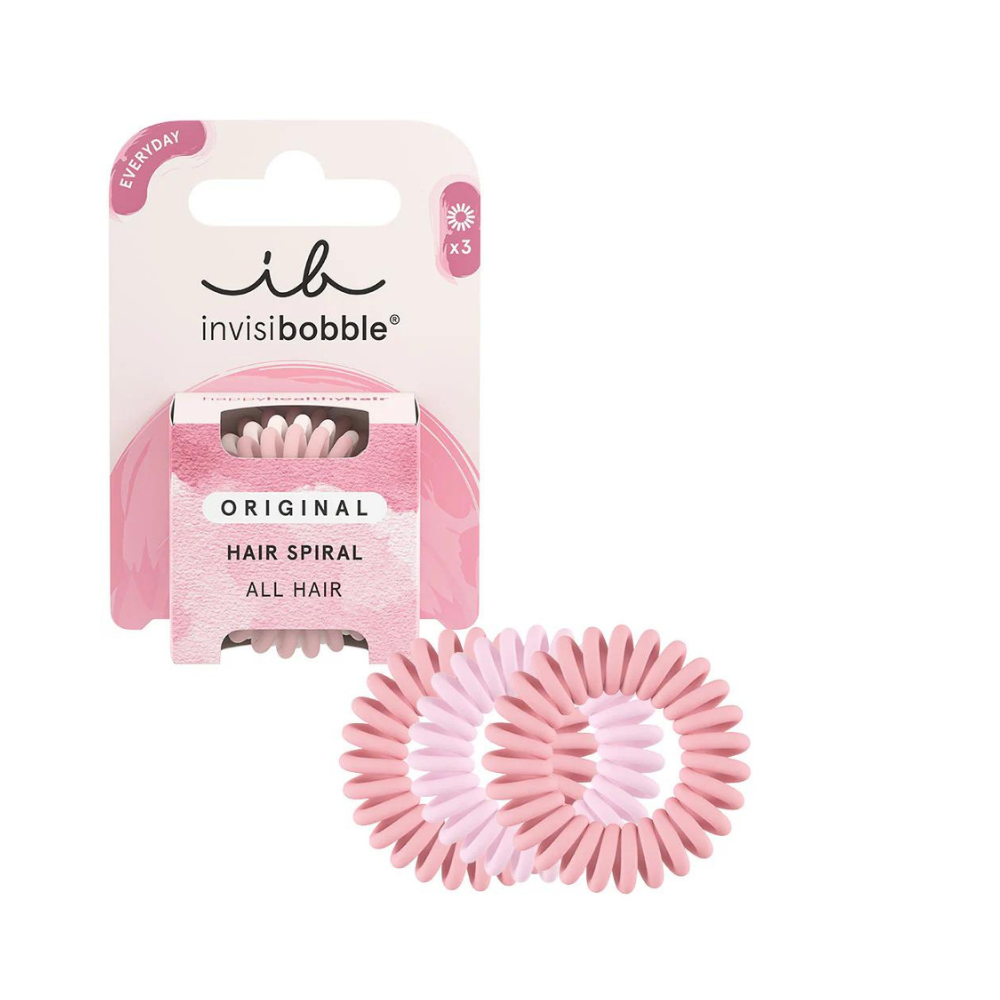 Invisibobble Original Spiral Traceless Hair Ties 3Pk - The Pinks