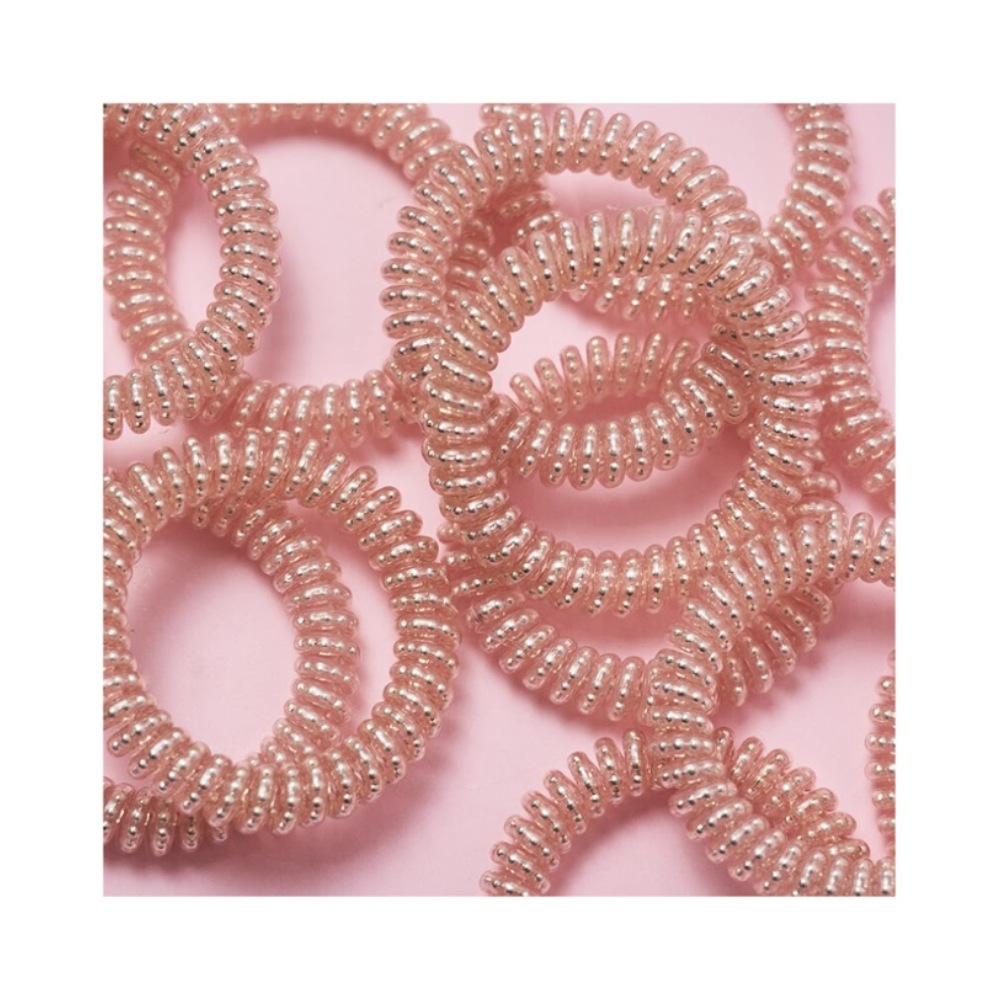 Invisibobble Slim Elegant Spiral Traceless Hair Ties 3Pk - Pink Monocle