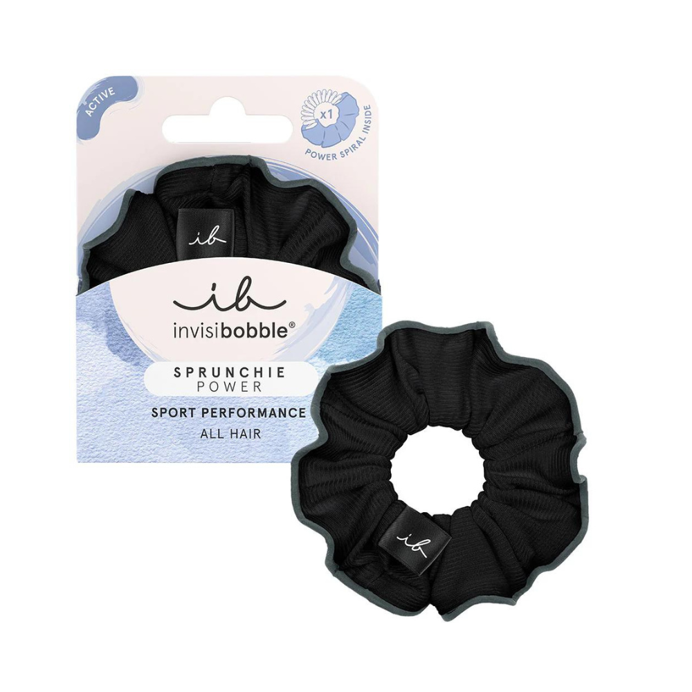 Invisibobble Sprunchie Power Active Spiral Scrunchie 1Pk - Black Panther