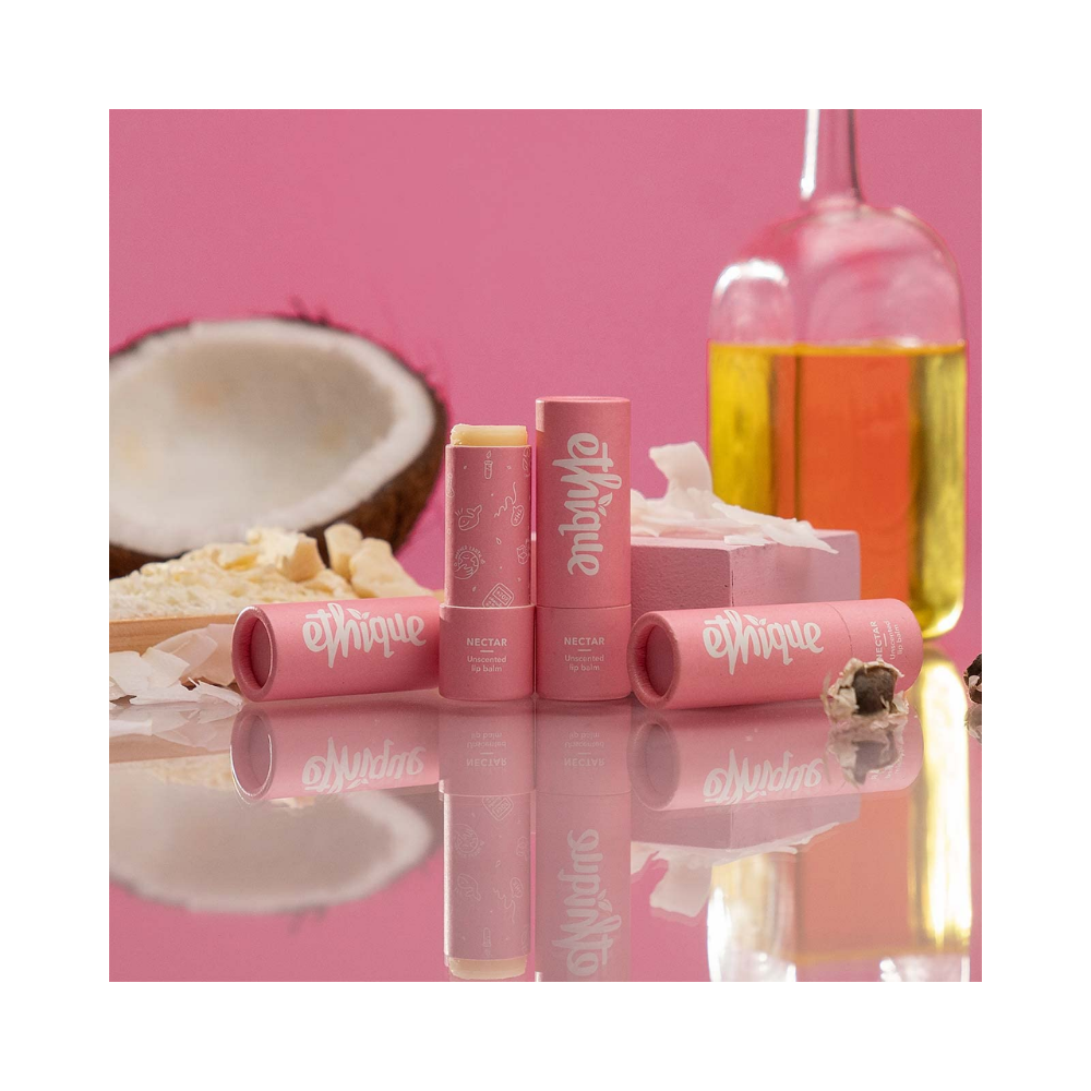 6 x Ethique Nectar Unscented Lip Balm 9g