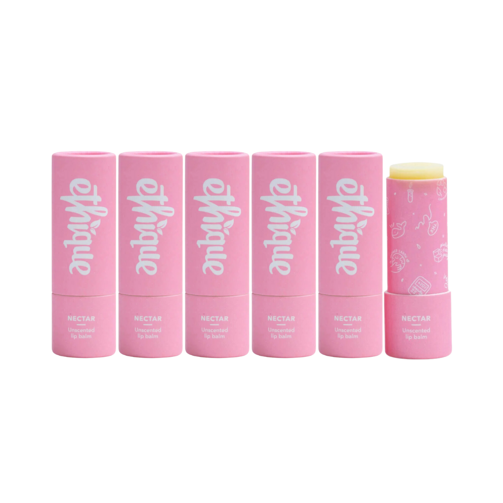 6 x Ethique Nectar Unscented Lip Balm 9g