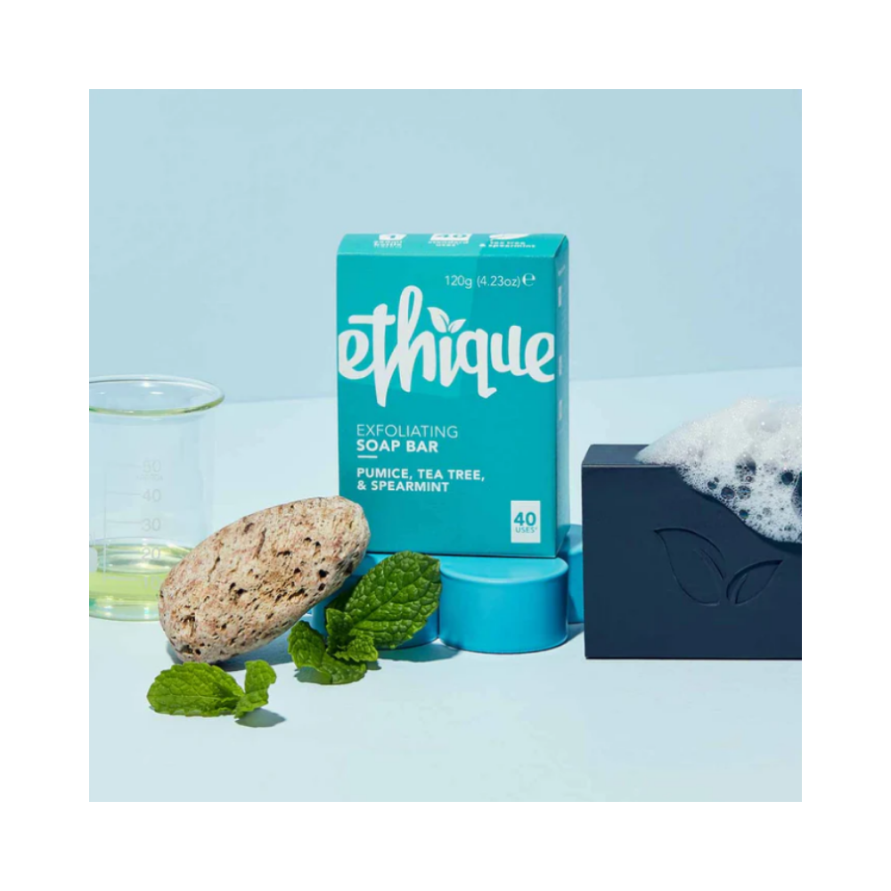 6 x Ethique Exfoliating Soap Bar Pumice, Tea Tree & Spearmint 120g