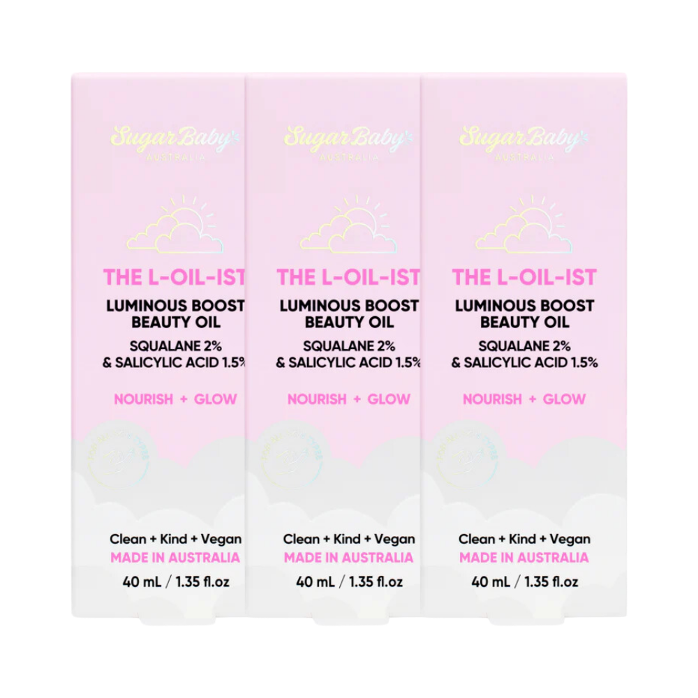 3 x SugarBaby The L-Oil-Ist Luminous Boost Beauty Oil 40mL