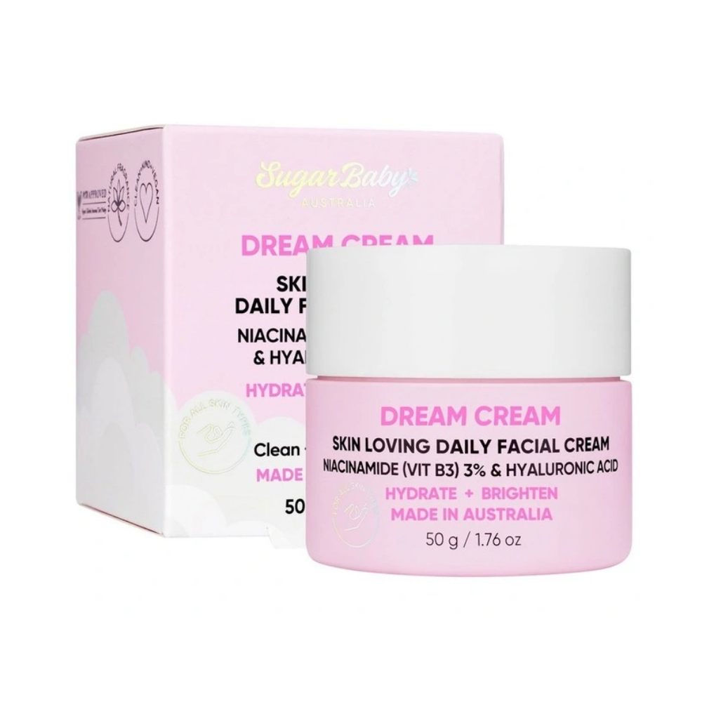 3 x SugarBaby Dream Cream Skin Loving Daily Facial Cream 50g