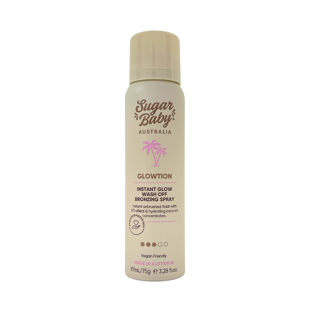 3 x SugarBaby Glowtion Instant Glow Wash Off Bronzing Spray 97mL